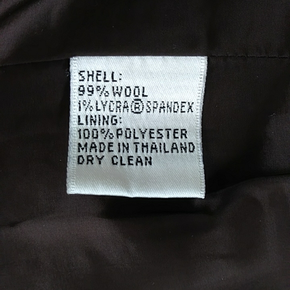 Talbots Stretch Wool Lined Two Button Blazer 10P Brown - Picture 4 of 16